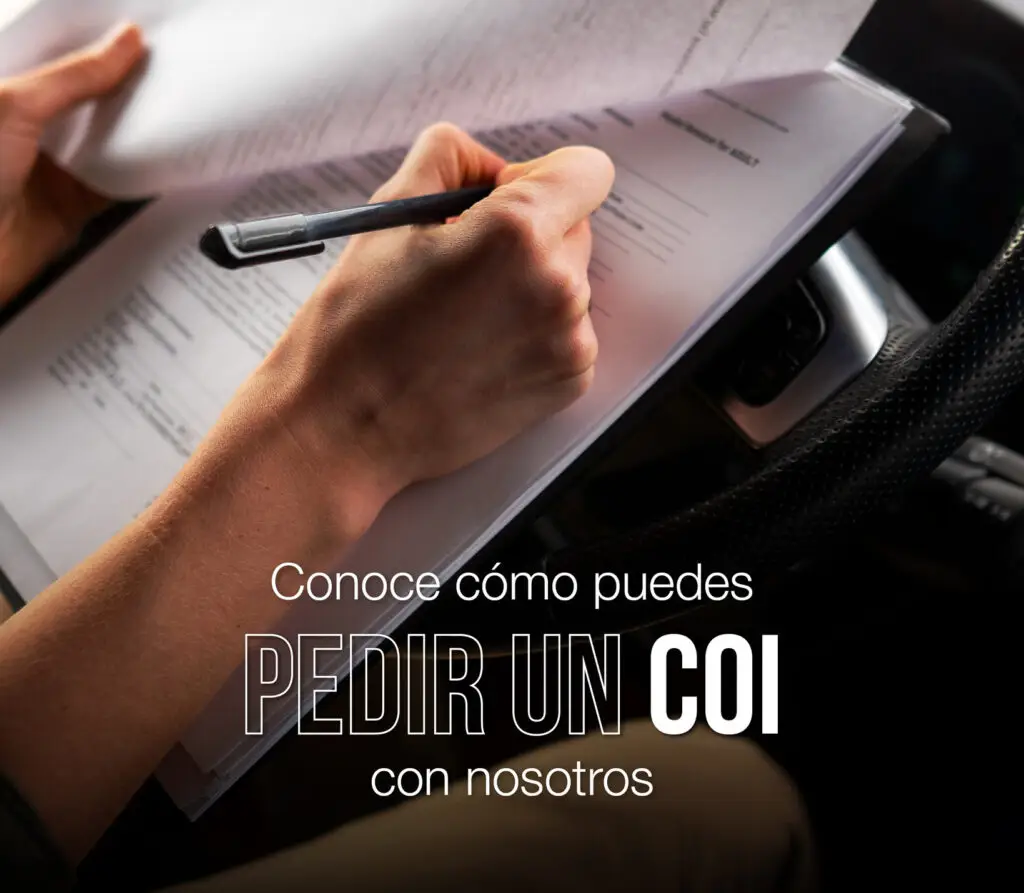 Certificate of insurance COI